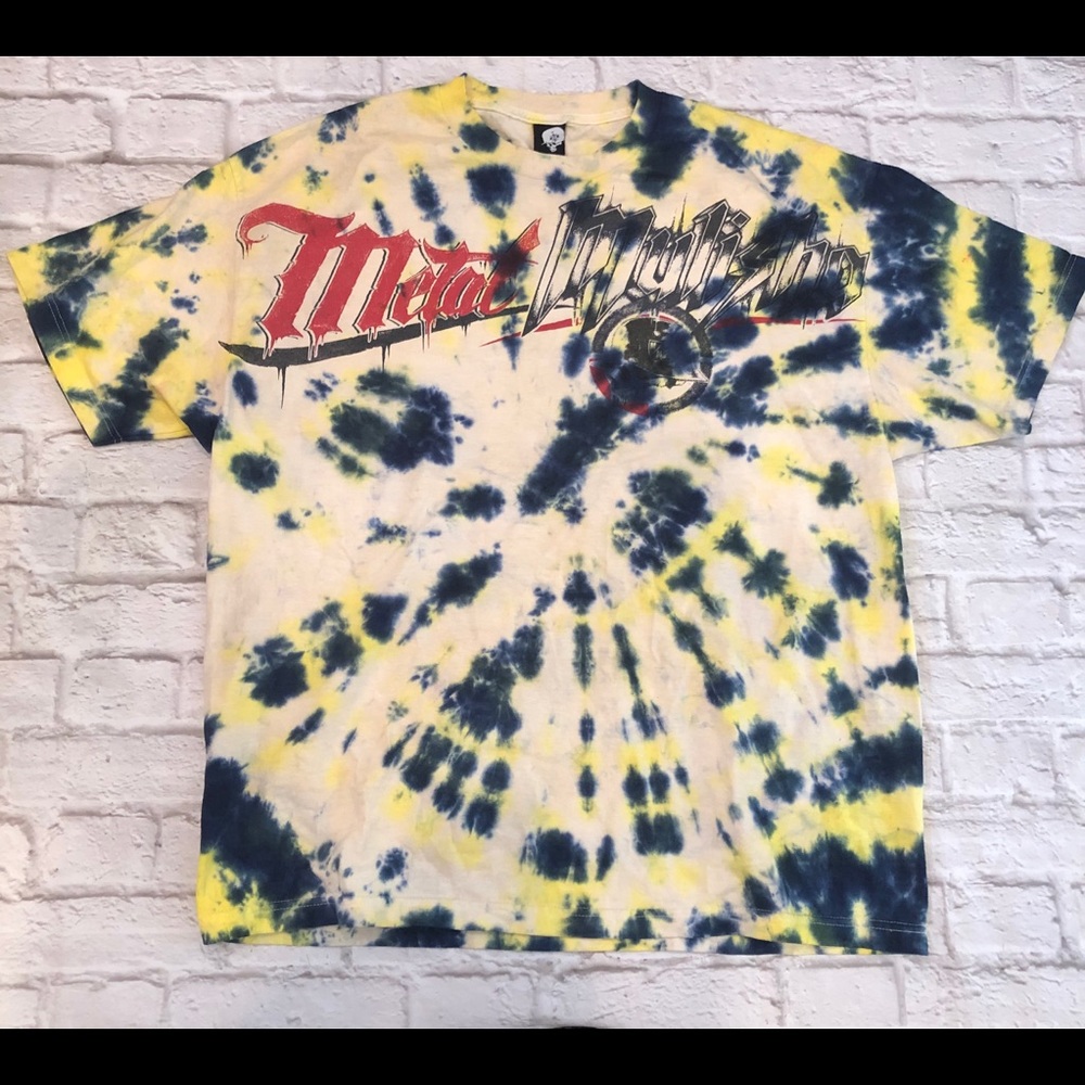 Tie Dye T Shirt Metal Mulisha Upcycled Tee sz. L